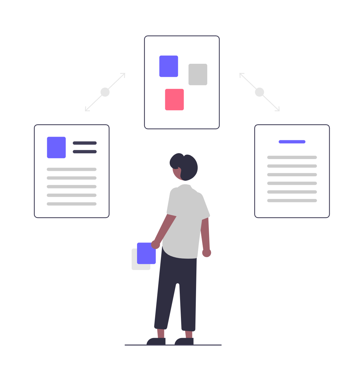 Text-free process illustration: selecting images, renaming with hyphen-like tokens, resizing with crop guides, and exporting.